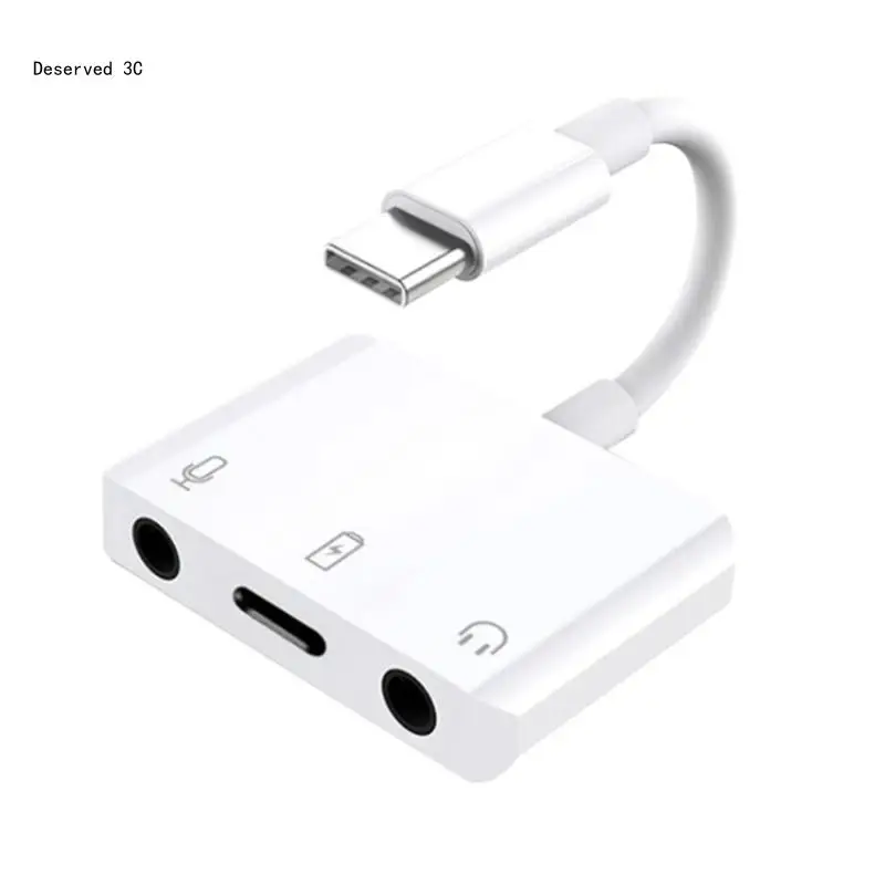 Type-C Sound Card Converter to 3.5mm Headphone Adapter