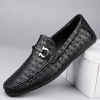 Genuine Leather Casual Shoes All-match Men's Loafers Non-Slip Moccasins Breathable Slip on Footwear Comfy Business Male Shoes