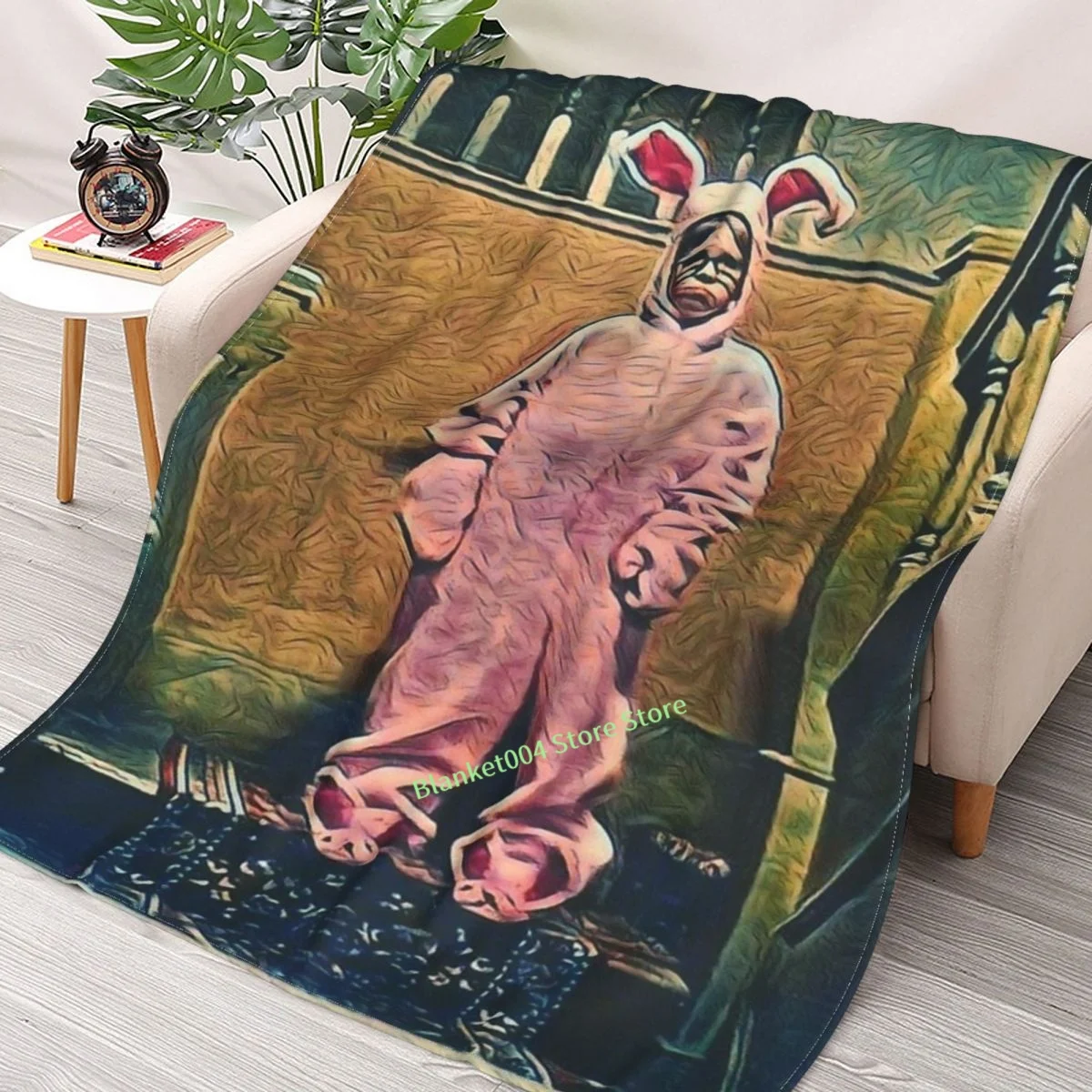 

Bunny Pajamas Throw Blanket 3D printed sofa bedroom decorative blanket children adult Christmas gift