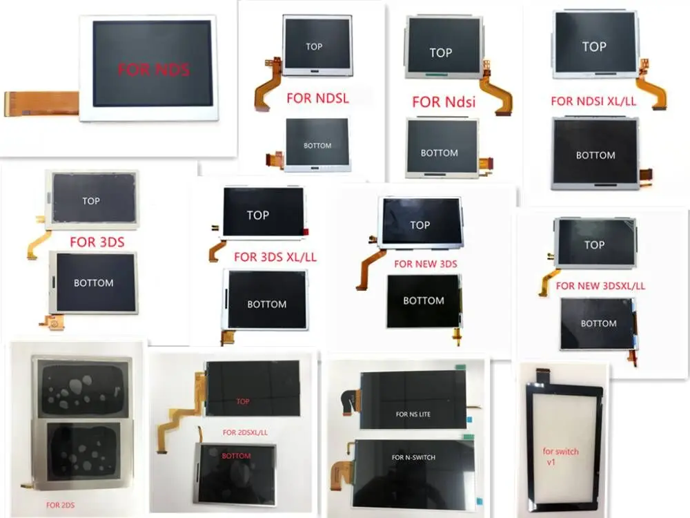 Nintendo DS LCD Screen For Nintendo DS Lite NDSL NDSi 3DS New 3DS XL LL 2DS XL Switch