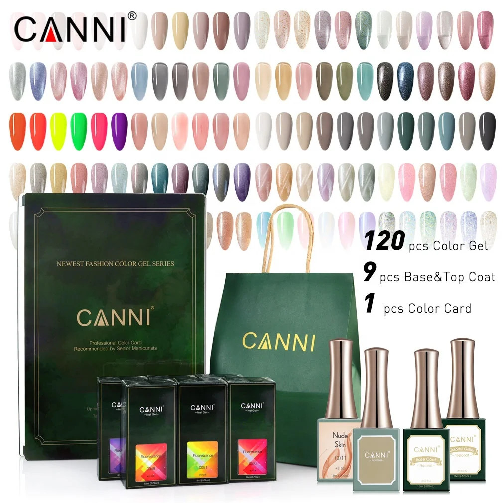 

512kit CANNI 16ml SOAK OFF UV Gel Polish 130pcs kit Nail Gel Polish Gift Set Enamel Kit For Girls Varnish Set