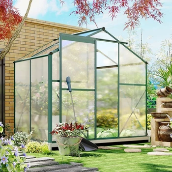 Voltsify Premium Aluminum Hobby Greenhouse with Vented Roof – Durable Rust-Resistant Frame, 2 Adjustable Windows & Sliding Door
