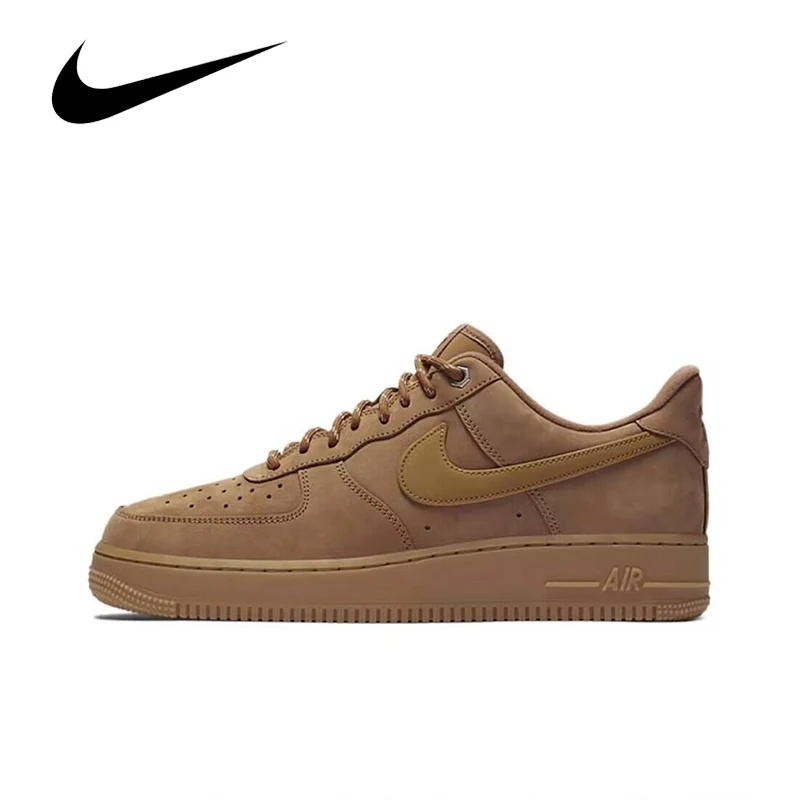 Original Nike Air Force 1 Low '07 Lv8 'Wheat/Flax' Scarpe Da Skateboard Da Uomo E Da Donna Unisex Af1 Classic Retro Cj9179-200