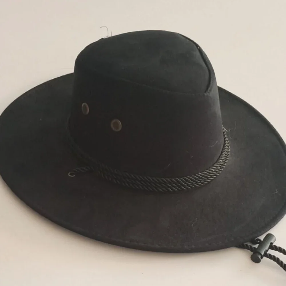 Women's and Men's, Wide-brimmed Beach Cowboy Hat 58-60cm, Western Cowboy Large Brim Hat Travel