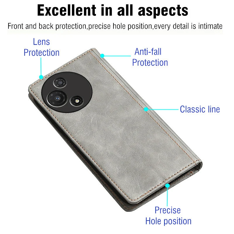 Premium Flip Leather Phone Case - Elegant Book Holster Design