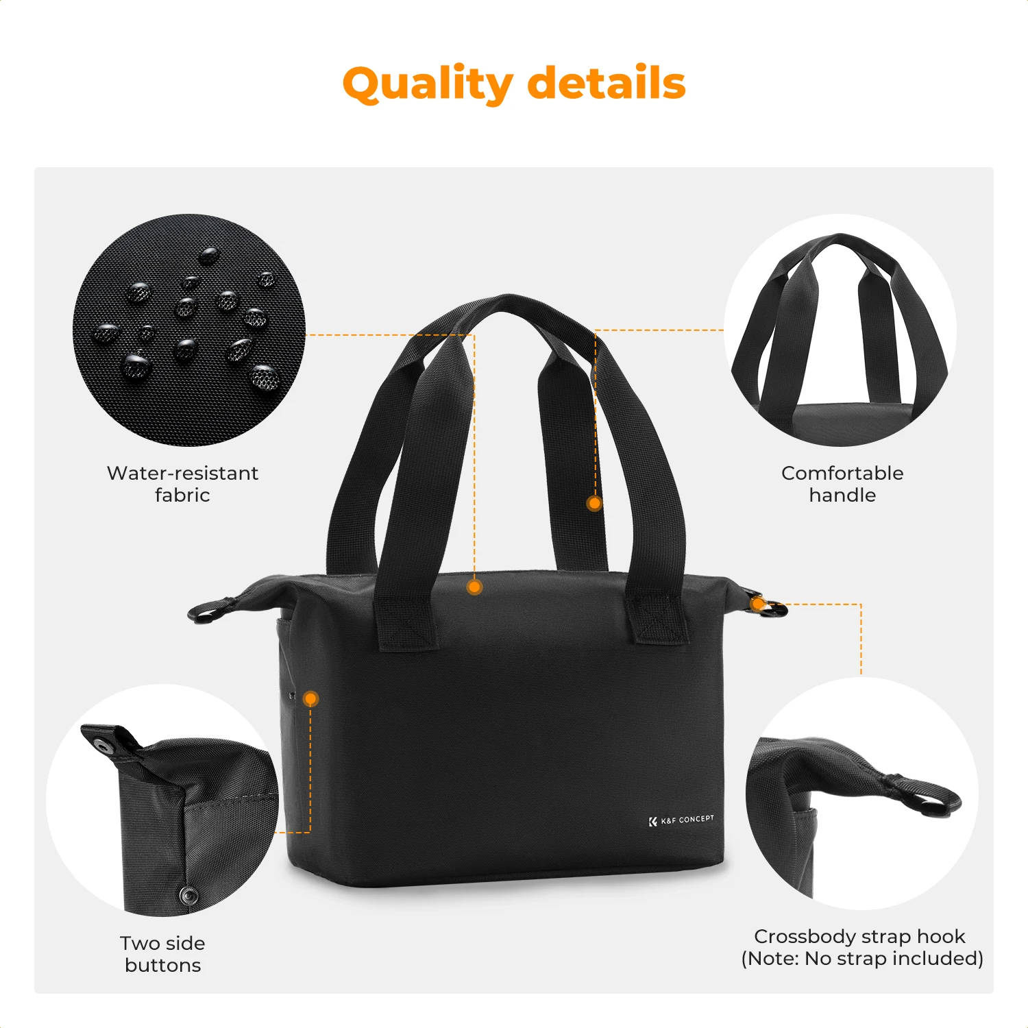 K&F Concept 5L Camera Sling Bag Hand Carry Photography Handbag Lens Handle Bag for Sony Canon Fujifilm Instax Mini 12 DSLR/SLR