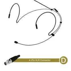Dual Earhook Headset Microphone with Extra Covers (D)