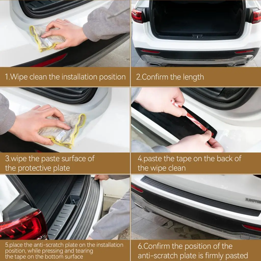 Anti-scratch Car Trunk Door Sill Plate Protector Universal Rear