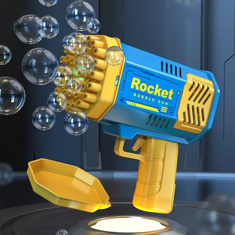 40 Hole Rocket Launcher Handheld Portable Electric Automatic Bubble Gun for Boys and Girls （Without Bubble Water） 4