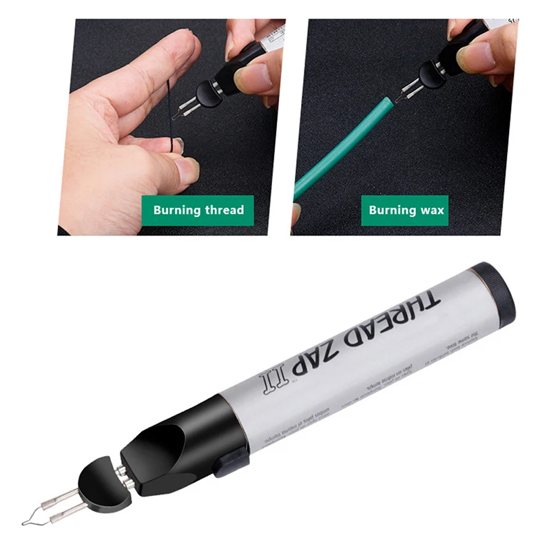 1Pc Burning Line Pen for Burner Battery Operated Trim Burn and Melt Thread Electric Soldering Iron Fast Welding Crayon new 3 in 1 gas soldering iron for electronic parts repair cutting soldering pen gas burner soldering iron torch gun welding gun