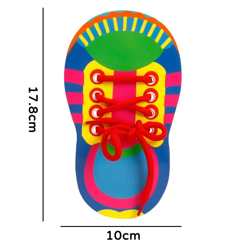 Navlékání tkaniček do bot Výukové hračky Naučte se zavazovat tkaničky Hračka Děti Batolata Jemná motorika Hračka Rané vzděláv