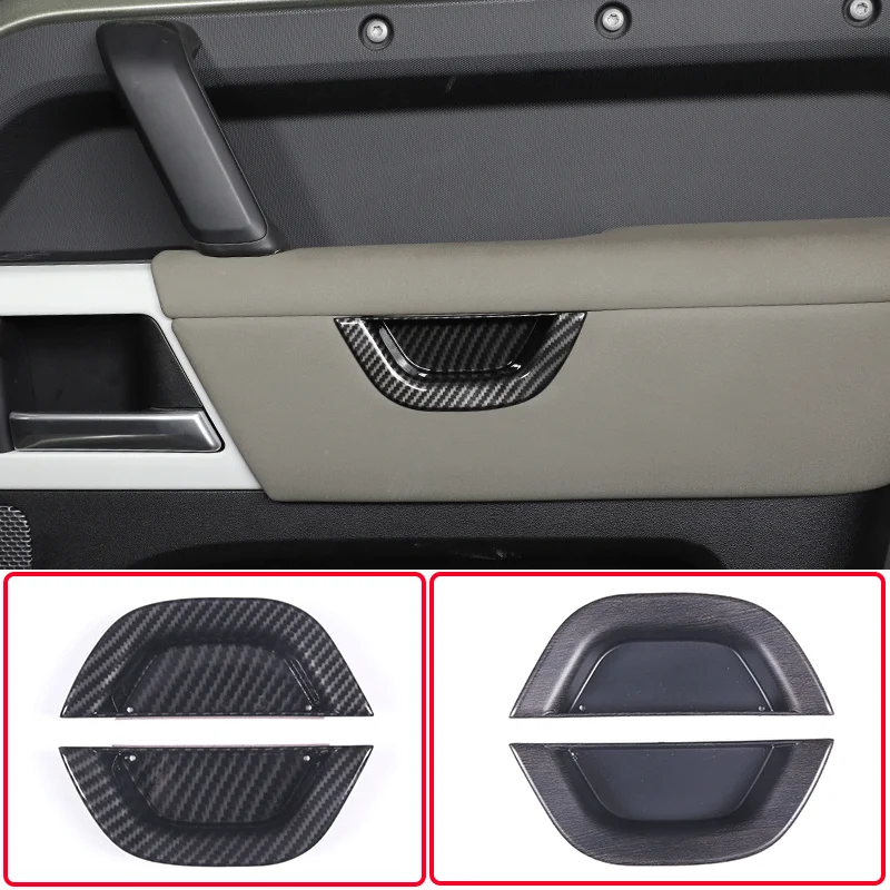 

For 2020-2023 Land Rover Defender 90 110 ABS carbon fiber car styling inner handle side cover sticker car interior accessories