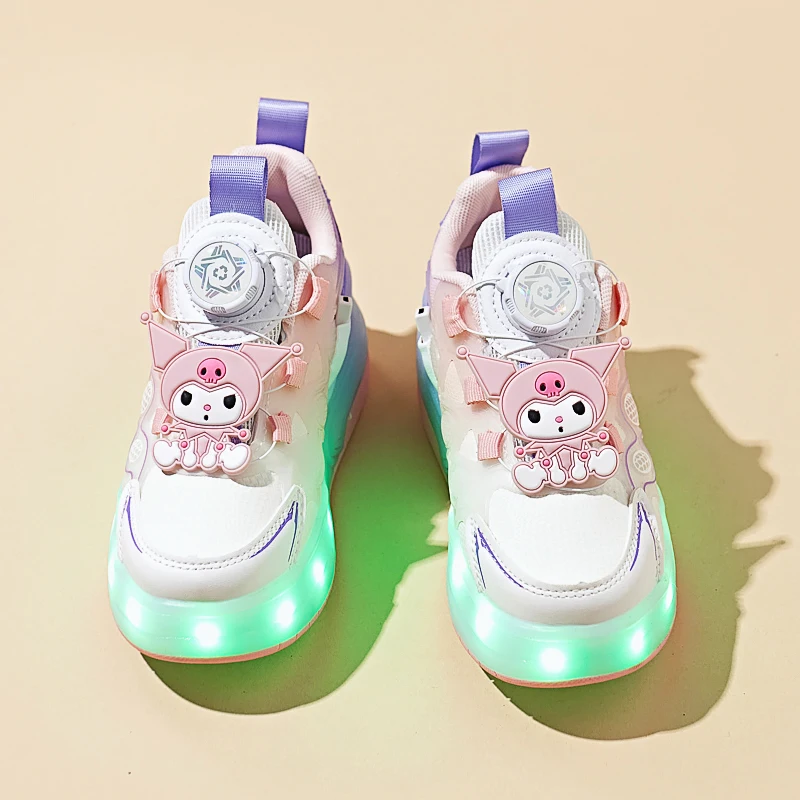 Description Picture 5 of itemCute Girls Skate Shoes for Children LED Luminous Shoes Anti Slip Sneakers Outdoor Training Kids Luminous Roller Skating Shoes