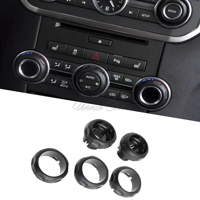 Coperture Pulsanti ABS Per Land Rover Discovery 4/Range Rover Sport: Manopole Volume E Aria In Nero Opaco, Facili Da Installare