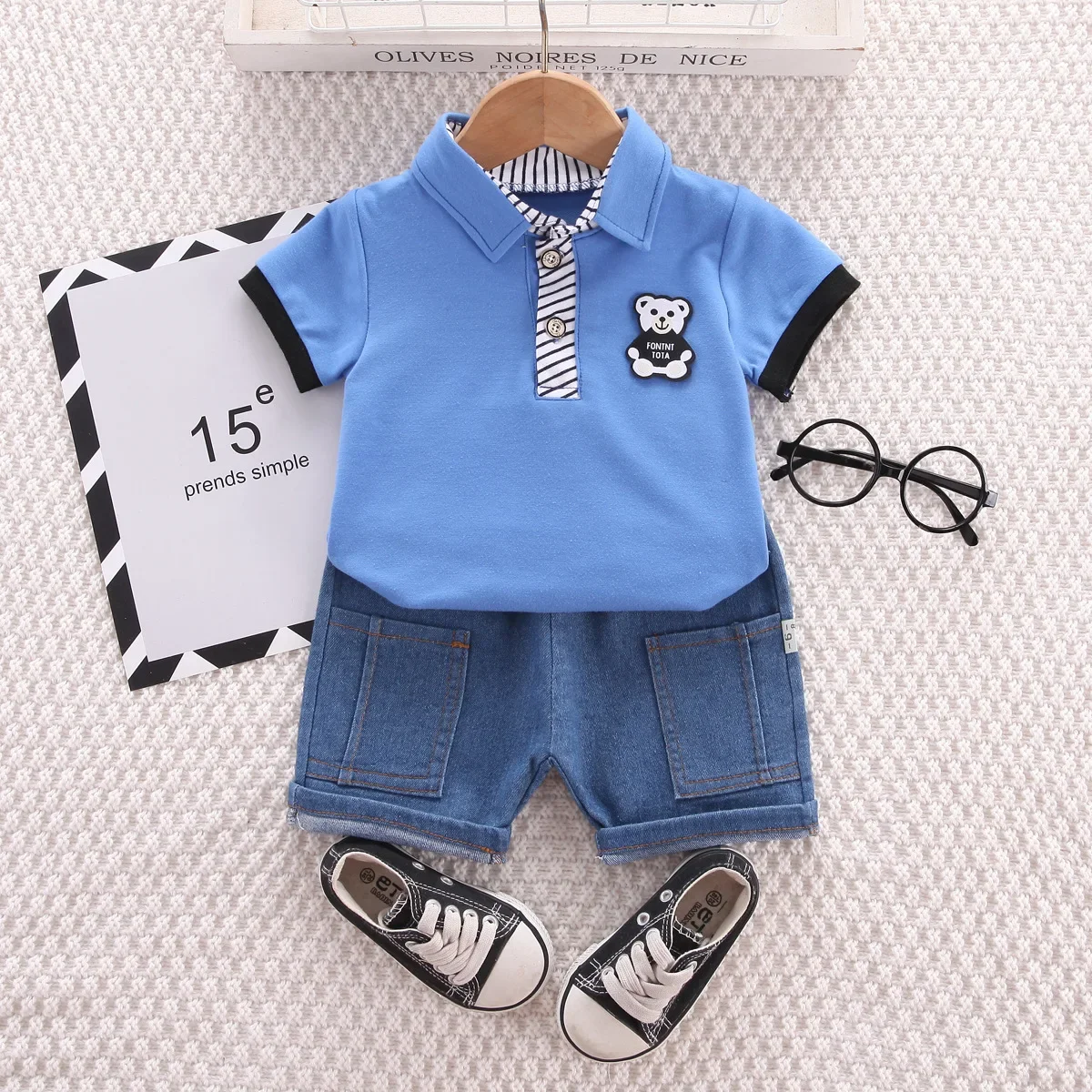Boy Simple Nice Outfits Baby Boy Clothes Set Summer Outfit Korean