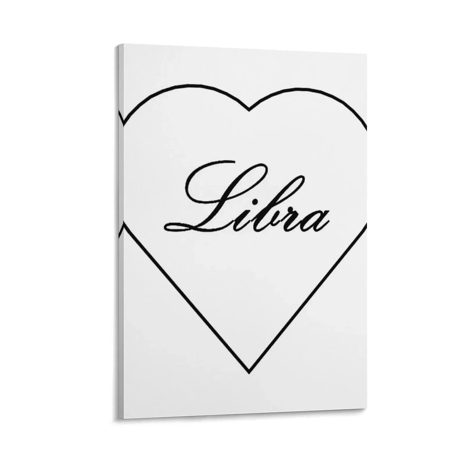 

Simple White and Black Libra Zodiac Heart Canvas Painting painting Posters on the wall