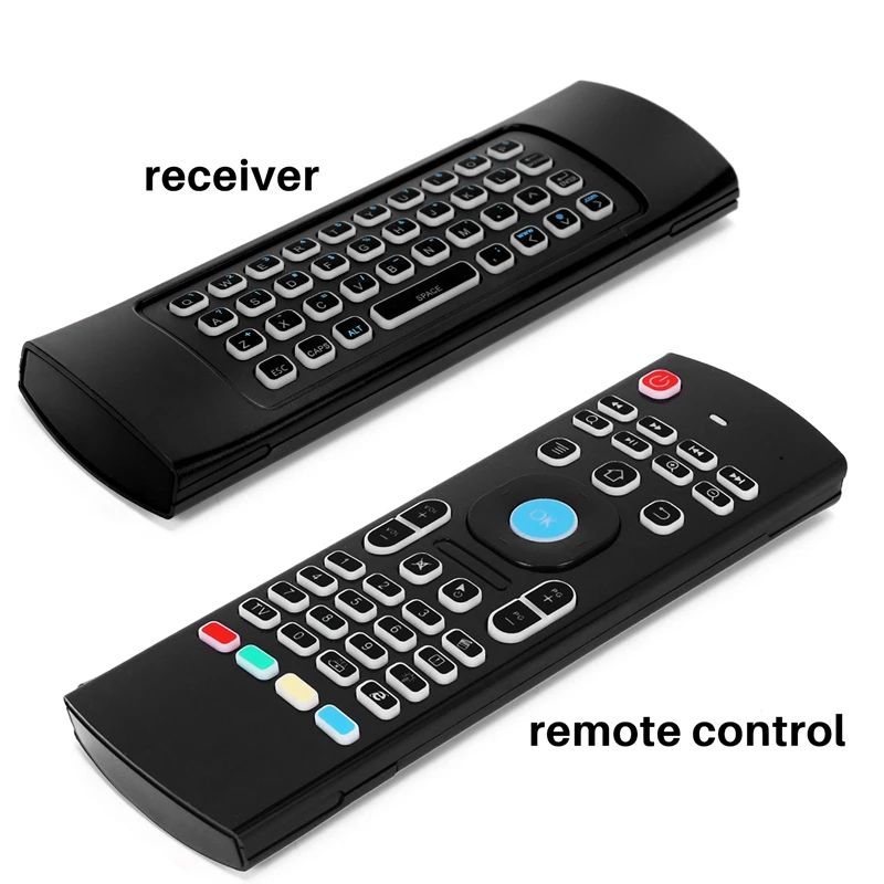 Air Mouse for Android Tv Box, Mini Wireless Keyboard Air Remote Mouse Control with LED Backlit MX3 Pro IR Learning