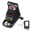 PU Credit Card Bag Multi Slot Card Holder Short Bank Card Cover Business Card Clip Zipper Vertical Handheld Bag for Women's Men' 1