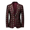 2022 Brand Men Blazer Personality Wild Men's Suit Jacket High Quality Fashion Plaid Print Slim Fit Warm Blazer Coat Male 5XL 6XL 4