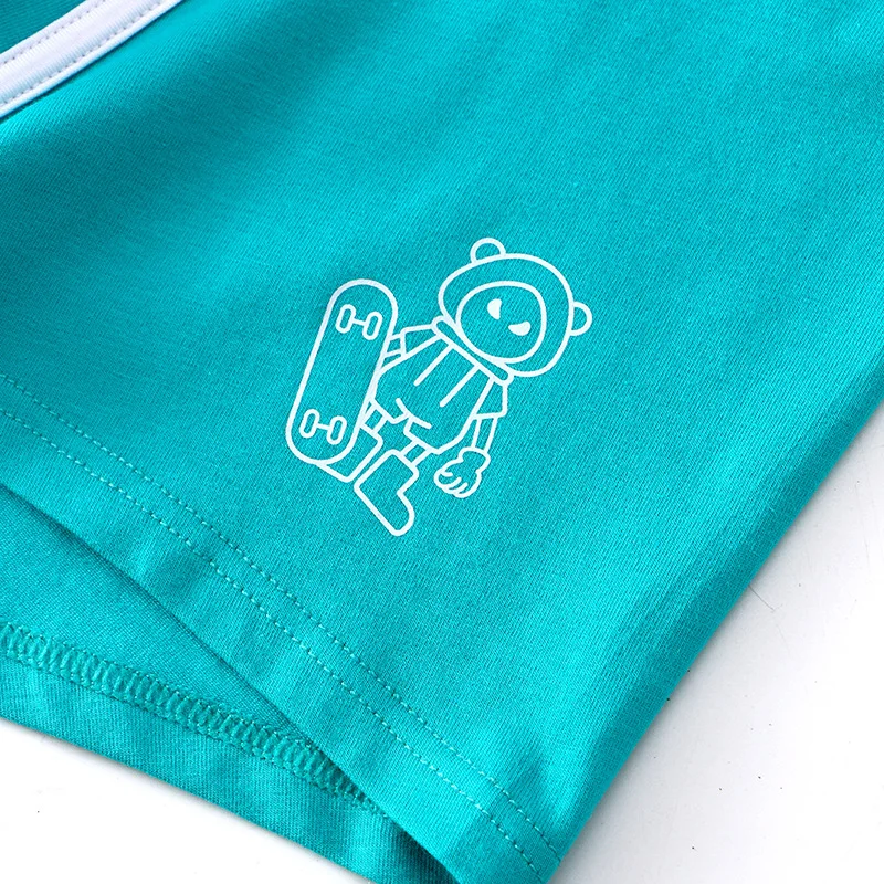 4 pcs/lot  Bear Skateboard Boxer Men Underwear Bermuda Ropa Interior Hombre Mens Boxers Cuecas Masculinas Man Calzoncillos M-3XL