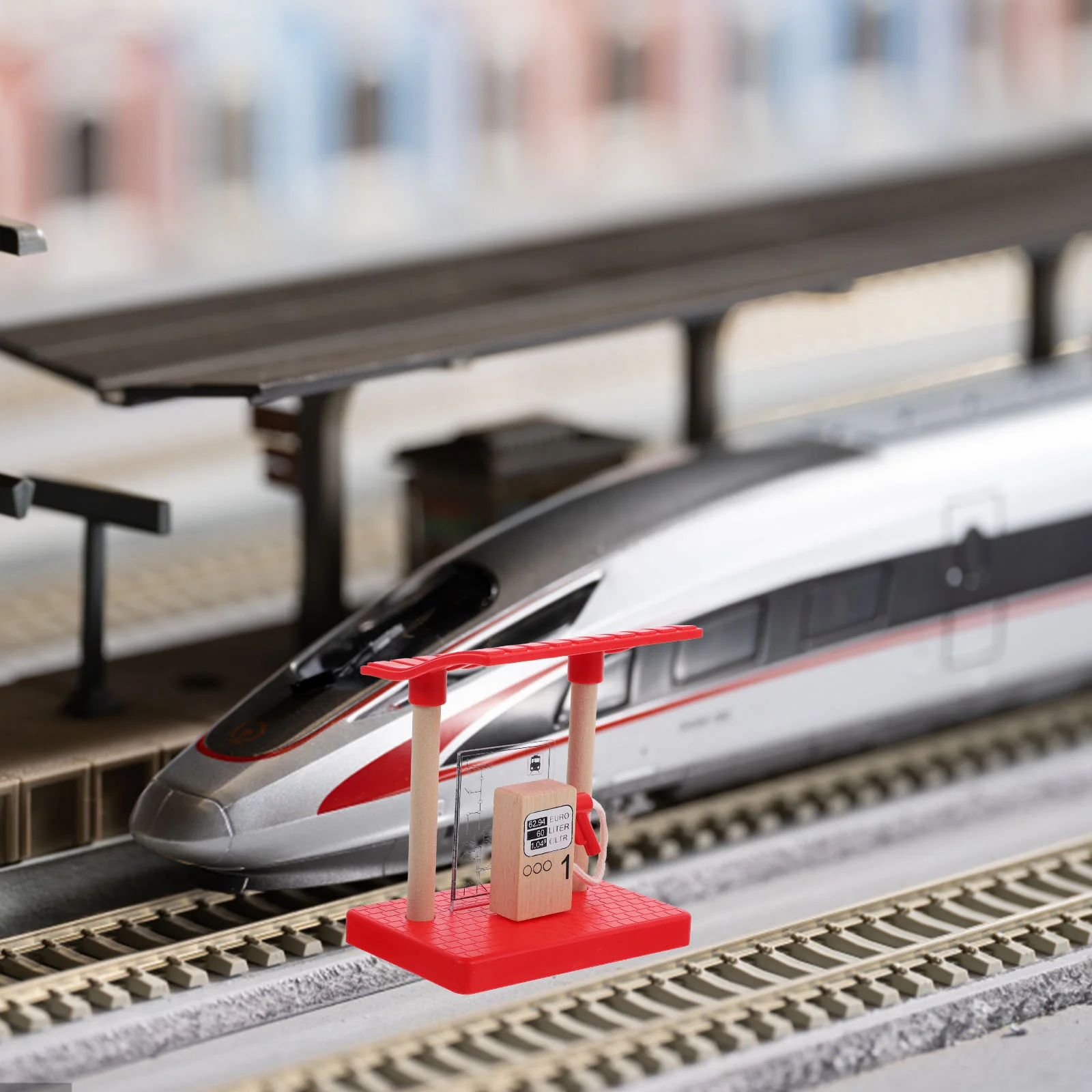 Wooden Toys Train Track Accessories Roadblock Model For Games Railway Decorative Children Wood Kids