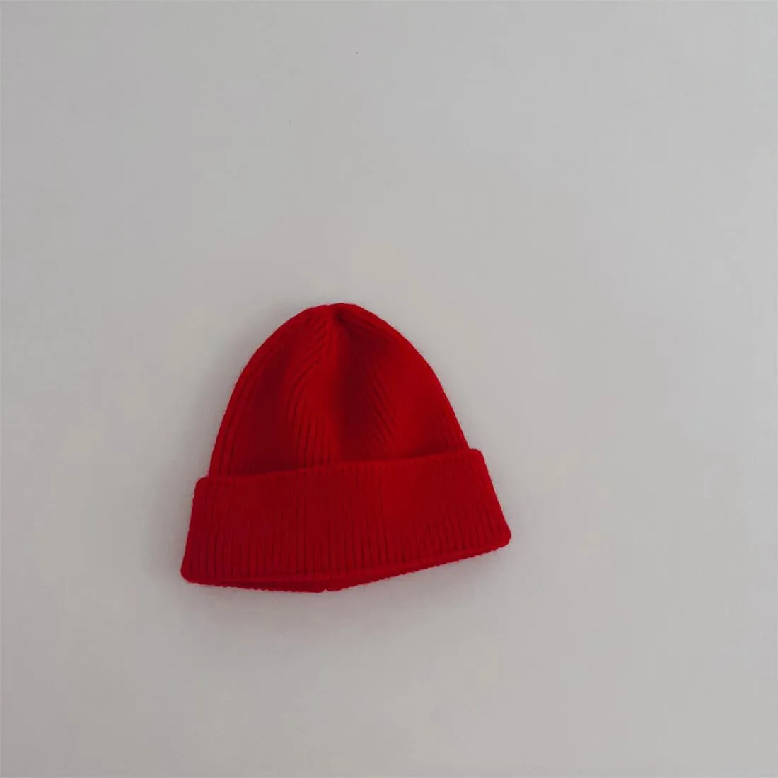 Herbst Winter Strickanzug Junge Mädchen Kinder Candy Farbe Feste Beiläufige Gestrickte Hut Baby Warme Weiche Baumwolle Kappe Kind Mode Stricken Caps – Detail 8