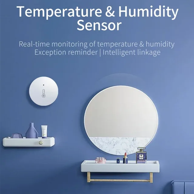Tuya Smart Zigbee Temperature And Humidity Sensor Indoor Thermometer Monitor For Home Work With Alexa Google Home Assistant 5