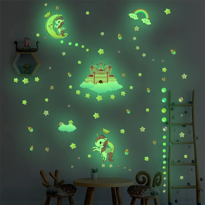 Luminous Cartoon Sun Stars Glow In The Dark Stickers Fluorescent Wall  Stickers For Kids Rooms Bedroom Nursery Ceiling Wall Decor - Wall Stickers  - AliExpress