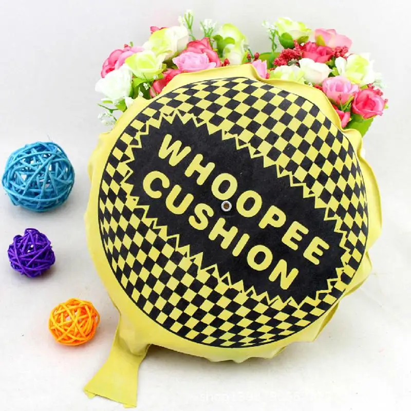 Creativity Cushion Self Inflating Prank Fart Joke Party Color Fart Whoopee Toy Cushion Random Sound Balloon Toy Pad Bag Pad S8C4 prank toys joke toys