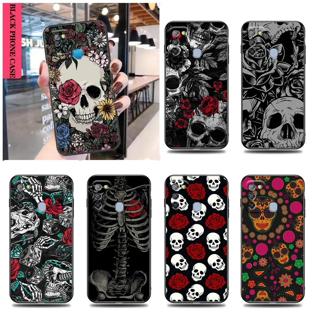 Messico Skull Flower Art Case Per Infinix Tecno Camon 19 16 Zero X Neo 20 8 Pova 4 2 Neo2 Note 12 G96 11 10 8 8I S5 Case Shell