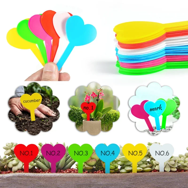 

50PCS Waterproof Garden Plant Labels Plastic Tags Nursery Markers Flower Pots Seedling Sign Mark DIY Garden Decor Tools