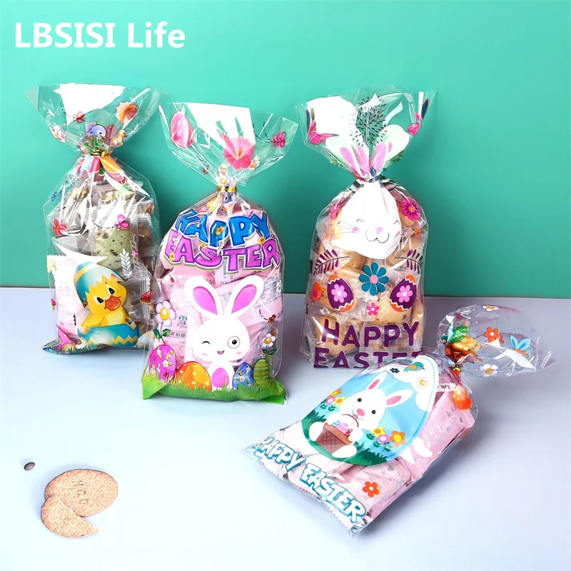 Easter Candy Gift Plastic Bags Easter Plastic Bag Cookie 50pcs Plastic Gift Bags Aliexpress
