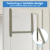 Foldable Over The Door Drying Rack Expandable Clothes Hanging Rack Travel Bedroom Bathroom Clothes Towel Bar Rack Space Saving 6