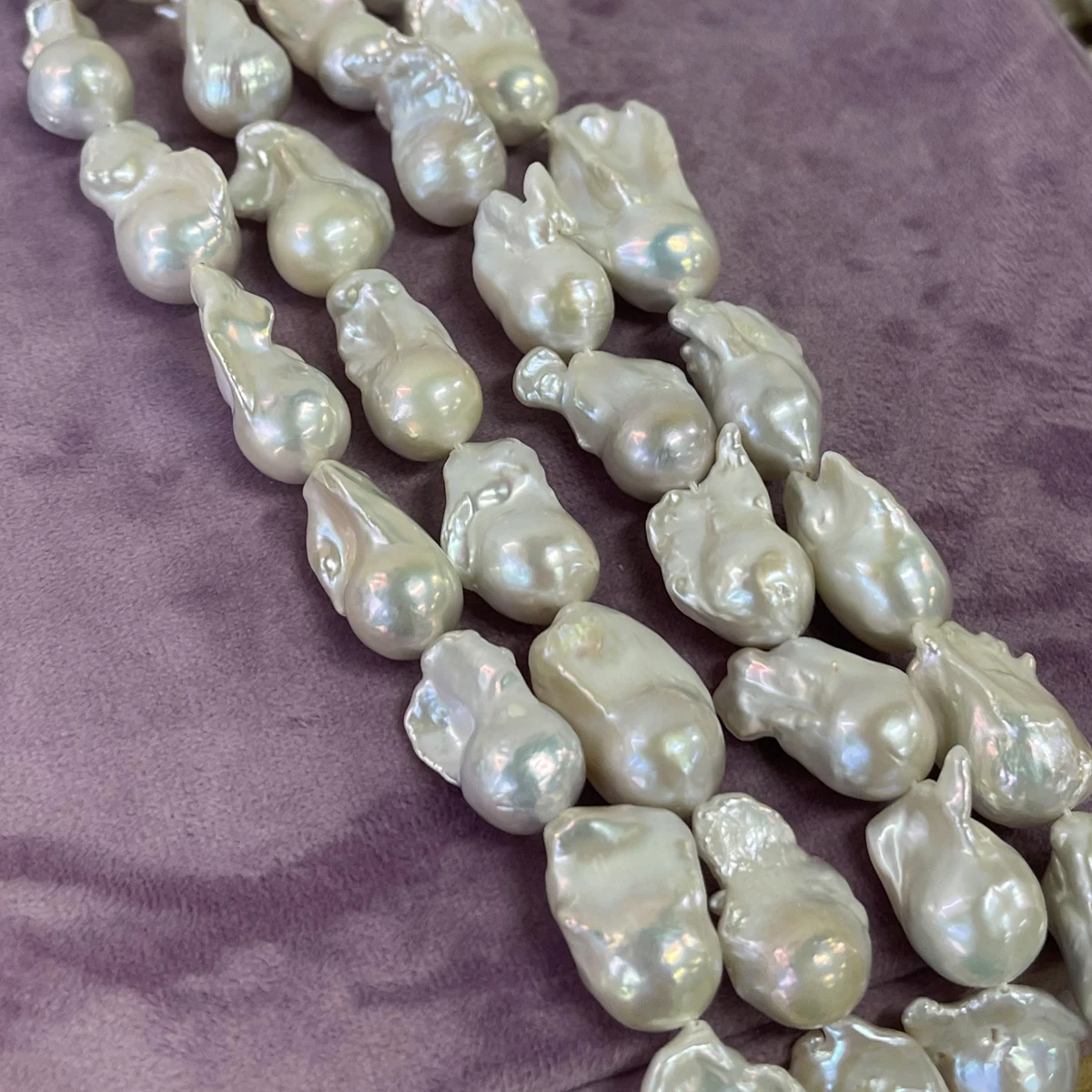 5A 고품질 바로크 꼬리 모양 천연 담수 진주 루즈 비즈 바느질 쥬얼리 만들기 DIY 목걸이 액세서리