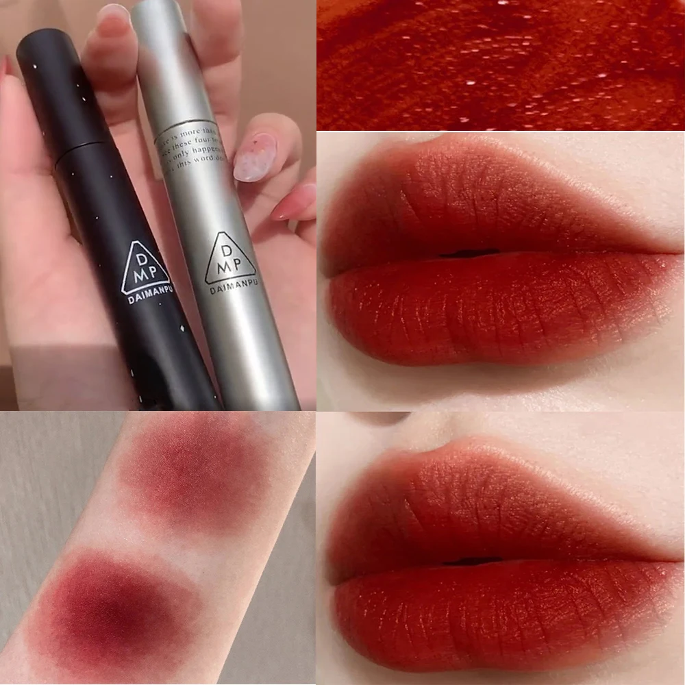 1pcs Velvet Matte Lipstick Ripe Tomatoes Red Long Lasting Waterproof Lip Glaze Sexy Red Liquid Lip Gloss Korean Cosmetics Makeup