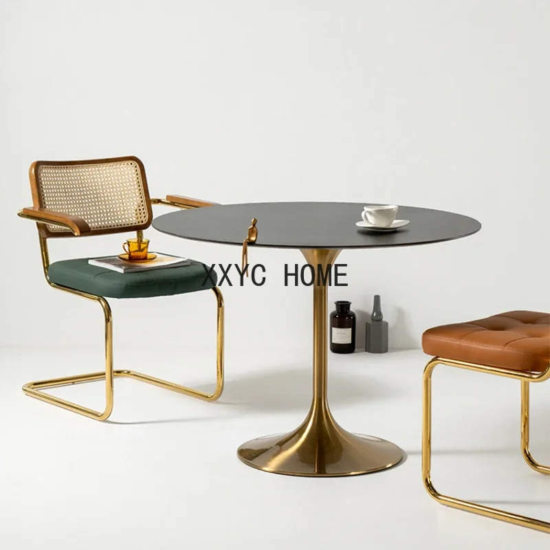 

Роскошный дизайнерский круглый журнальный столик в скандинавском стиле, мраморные ретро-мешки, мебель для дома YX50CZ