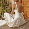 Charming Wedding Dresses A-Line Satin Bridal Gowns Spaghetti Straps Sexy Backless Robes Elegant Vestidos De Novia Customized 3