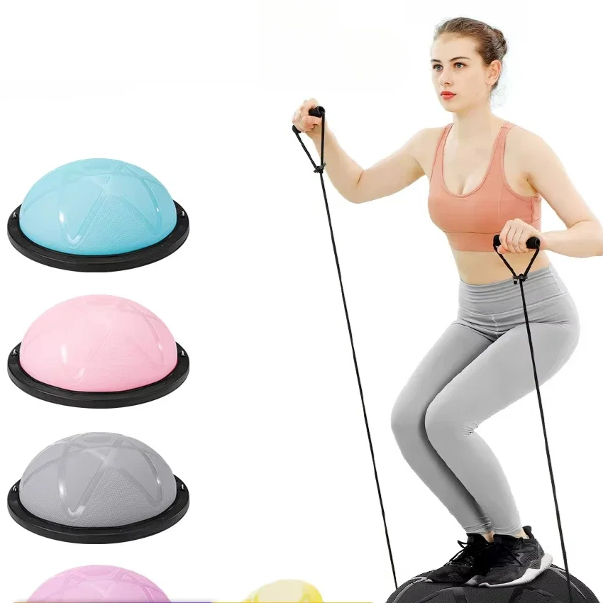 46cm Yoga Pilates Soft Big Ball Gym for Fitness Workout Exercise Balls Thickened Explosion-Proof Home Pvc Equipmen Rope Pump