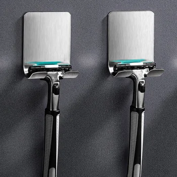 Bathroom Shelf Razor Stand Wall Razor Holder Shower Razor Blade Holder Shaver Holder For Bathroom Hook Hanger Shaving Holder 1