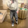 Yao Fashion ERD Luxury Casual Cargo Jeans Streetwear Loose Vintage Ripped Pants High Streetwear HipHop Unisex Trousers For Men 3