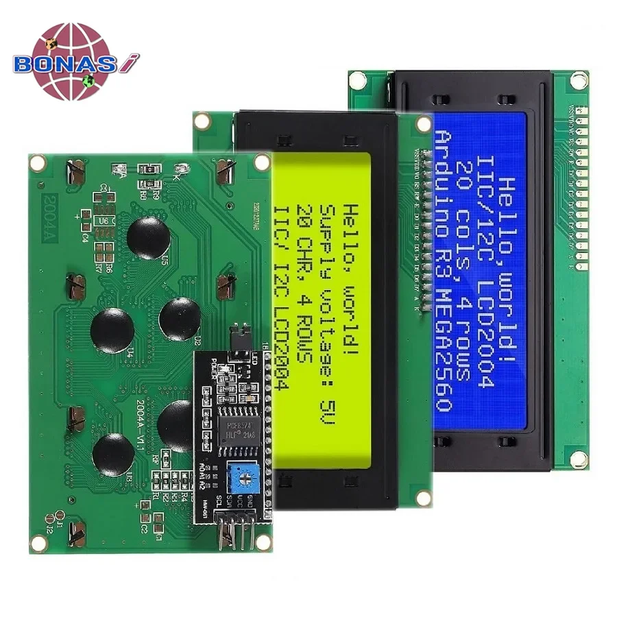 

LCD2004+I2C LCD Display Module 20x4 Character 2004A HD44780 LCD IIC/I2C Serial Interface Adapter Blue/Green Screen For Arduino