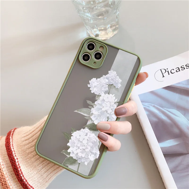 Elegant Vintage Rose Flower Shockproof Hard Back Phone Case Cover