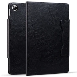Flower Pattern Leather Wallet Tablet Case - S10 Plus 12.4inch (Black)