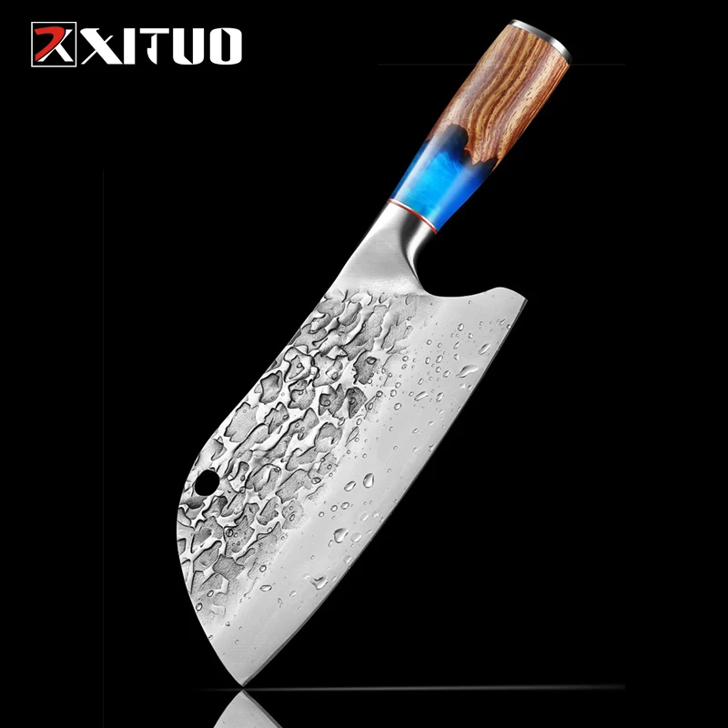 XITUO 5Cr15MoV кованый стальной кухонный нож режущий рубленый резак рыбы нарезанный