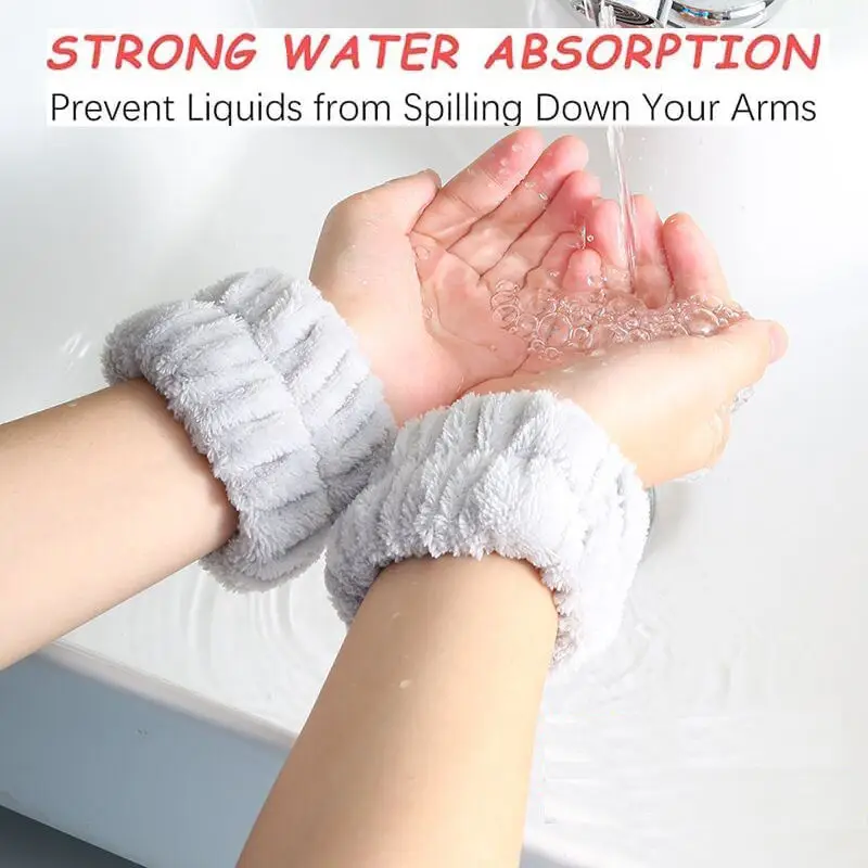 10-Pack Microfiber Wrist Bands – Stop Water Drips During Face Washing & Skincare - View #7