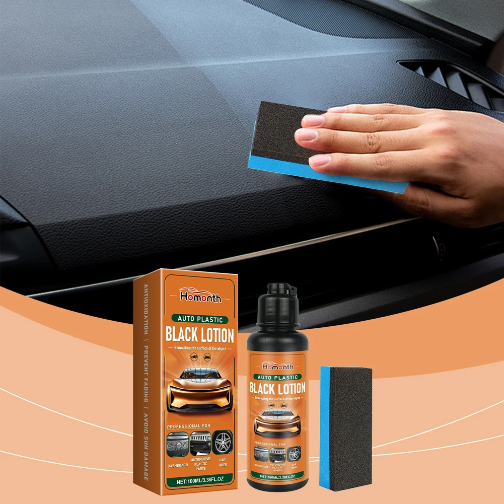 1-5pc 100ml Car Plastic Restorer Back To Black Gloss Auto Polish Repair Coating Renovator Long-Lasting Protect Car Cleaning Tool 2