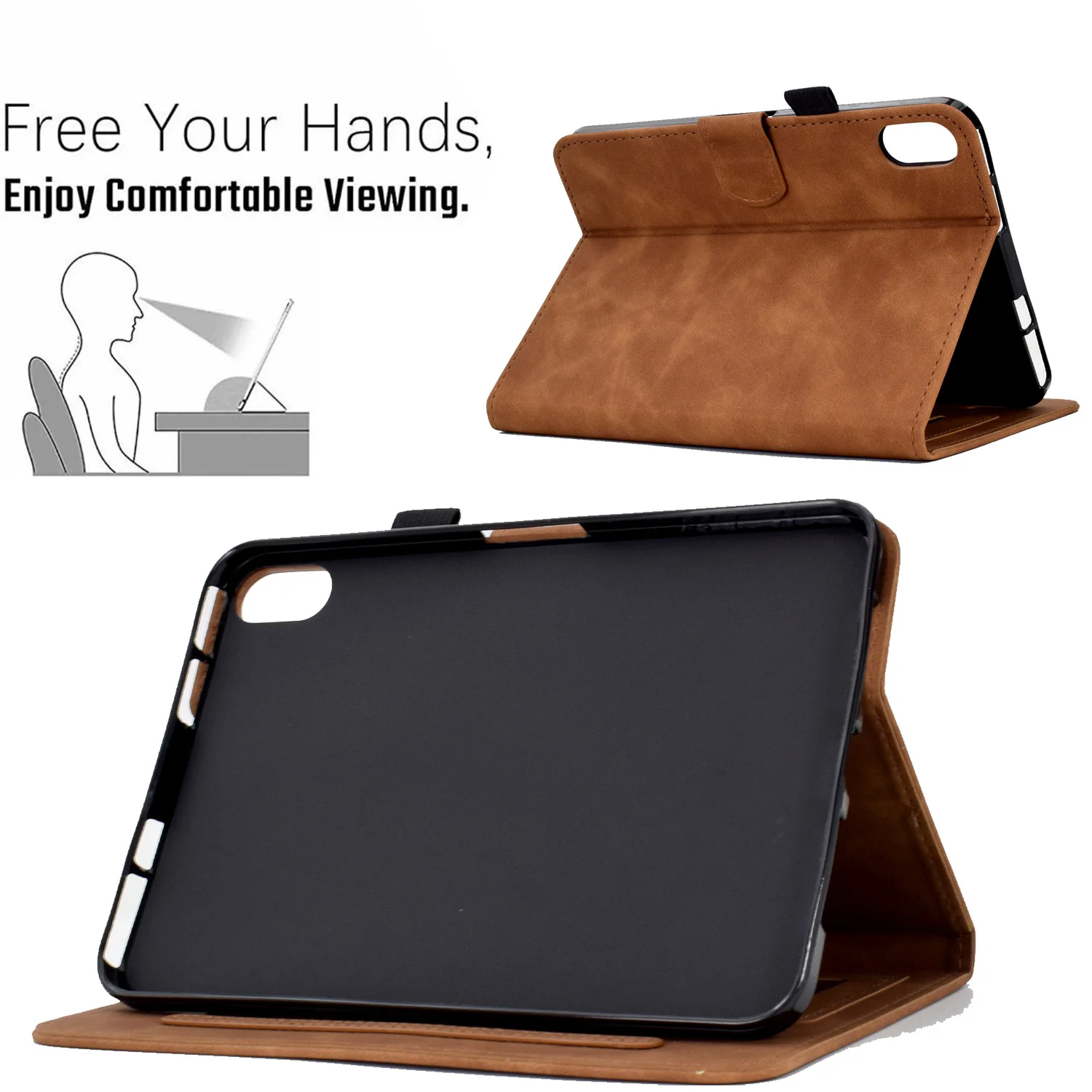 de couro, capa inteligente, iPad Air 5,