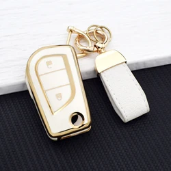 Durable 2 - Button Anti - Scratch Car Key Shell (White Set A)