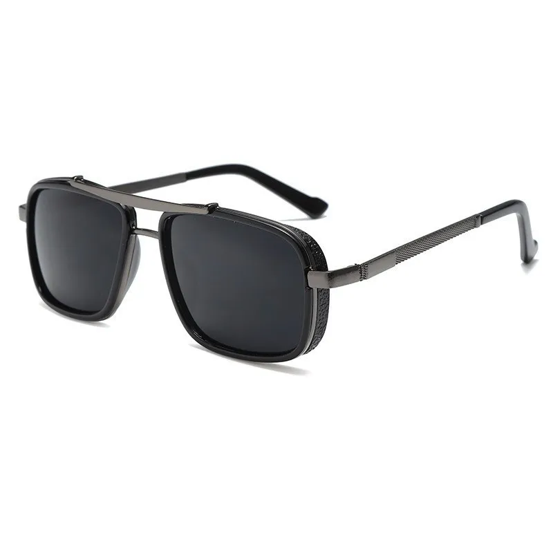 Car Sunglasses 1/2/3PCS Stylish Retro Thickened Double Beam Punk Men's Metal