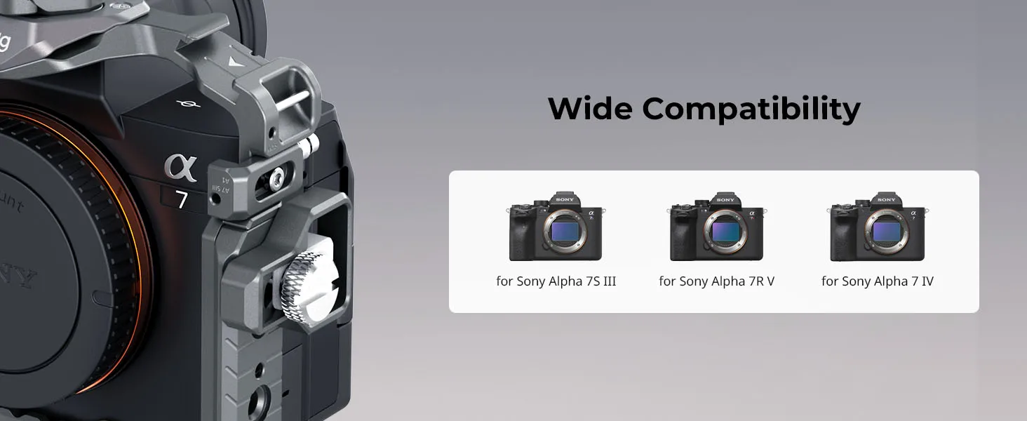 HawkLock Quick Release Advanced Cage Kit for Sony Alpha 7R V / A7 IV / A7S III,
